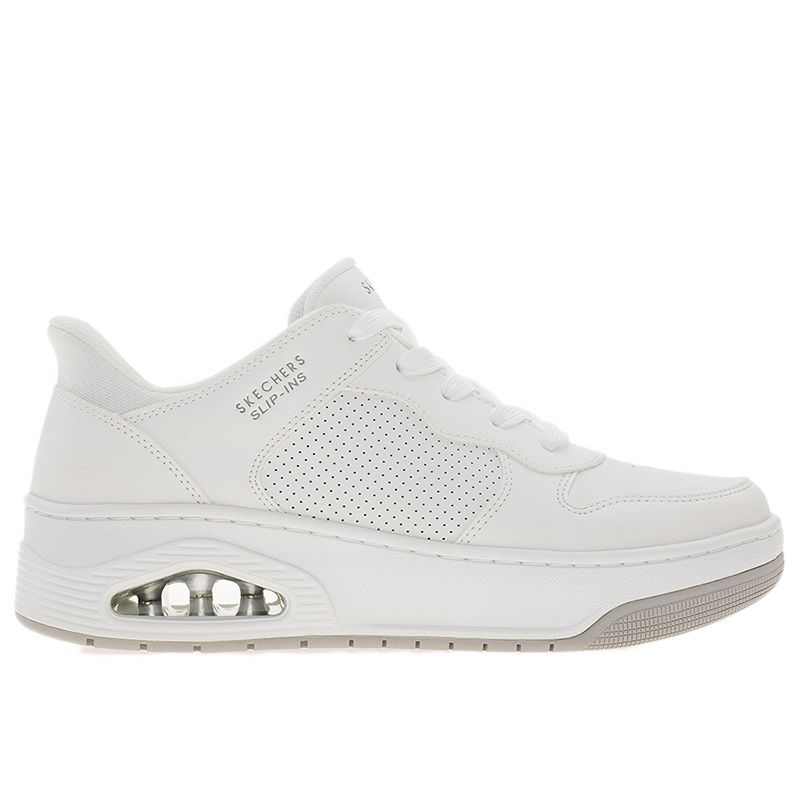 Buty męskie Skechers Slip-ins: Uno Court - Acacia 183151WHT - białe