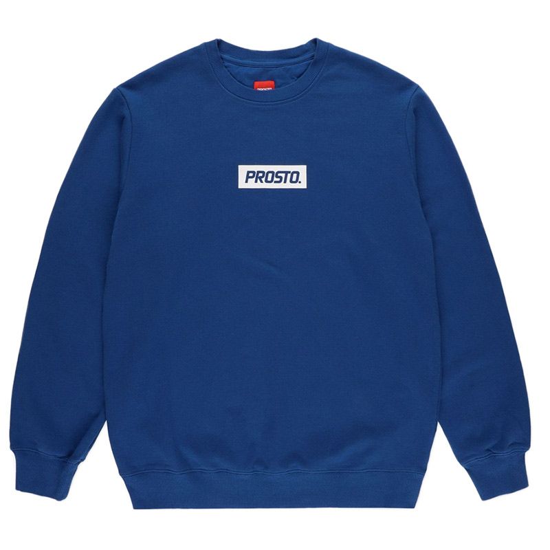 Bluza Prosto Klasyk Crewneck Bokz KL231MSWE1074 - niebieska