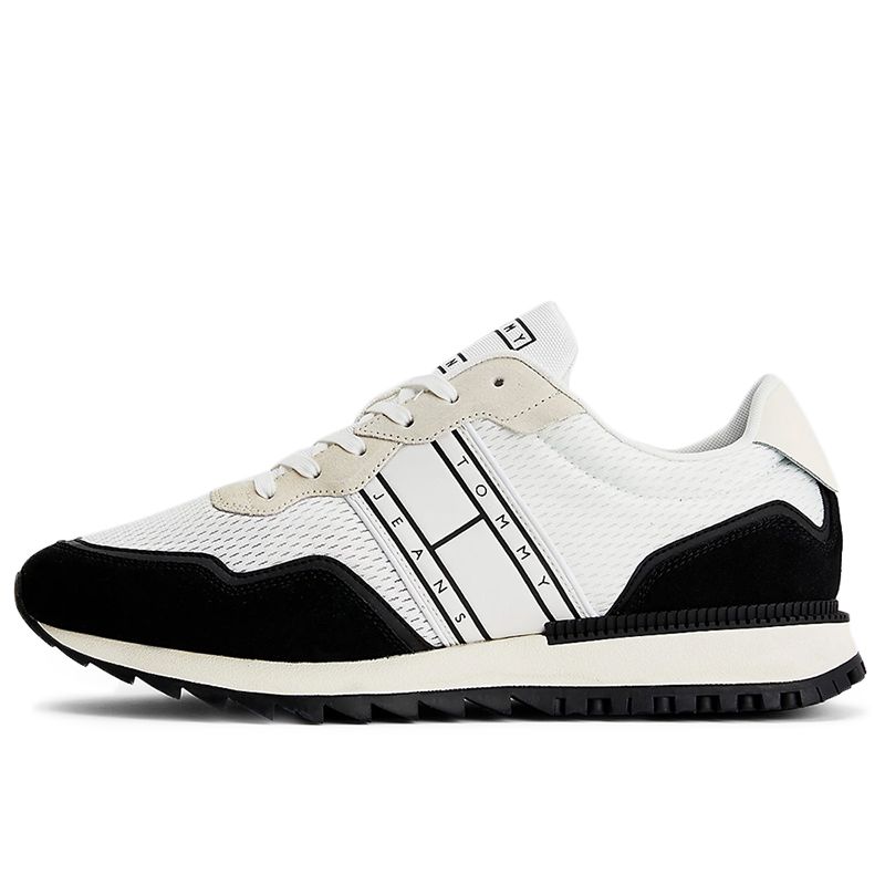 Buty Tommy Jeans Runner EM0EM01167-BDS - biało-czarne