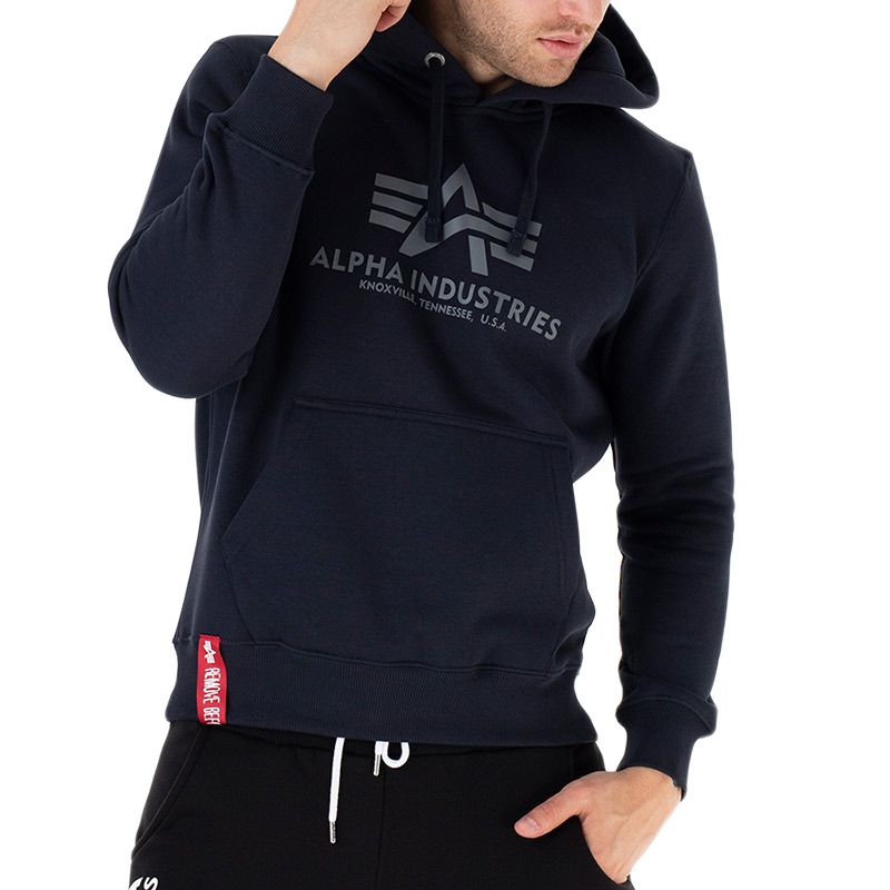 Bluza Alpha Industries Basic Hoody 17831207 - granatowa