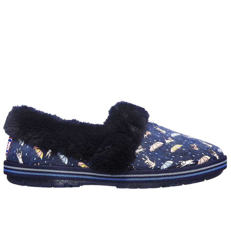 Pantofle Skechers Bobs Too Cozy Movie Night 113486NVMT - granatowe