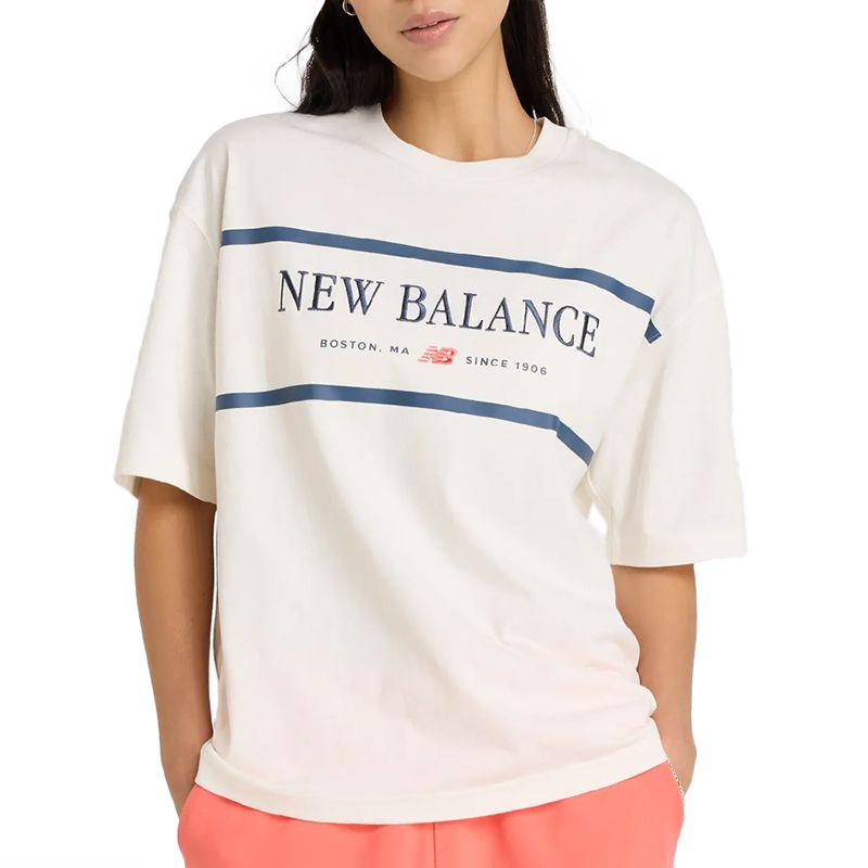 Koszulka New Balance WT51910SST - beżowa