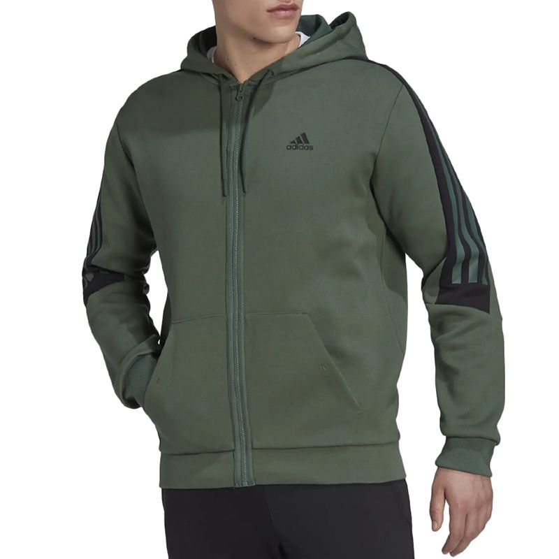 Bluza adidas Future Icons 3-Stripes Full-Zip HC5841 - zielona