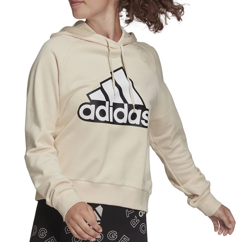 Bluza adidas Essentials Outlined Logo Hoodie HC9179 - beżowa