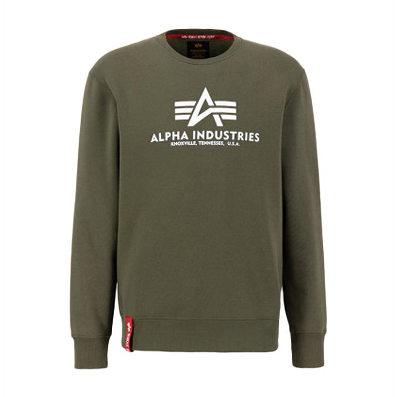 Bluza Alpha Industries Basic Sweater 178302257 - zielona