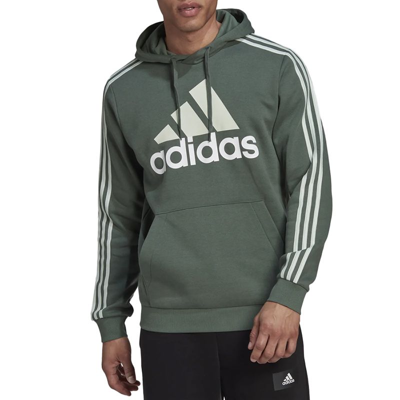 Bluza adidas Essentials Fleece 3-Stripes Logo Hoodie HL2241 - zielona