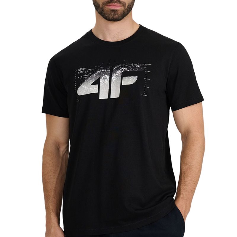 Koszulka męska 4F WAW25TTSHM235920S - czarna