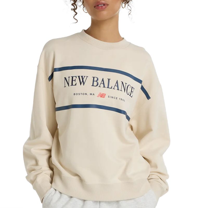 Bluza New Balance WT51923LIN - beżowa
