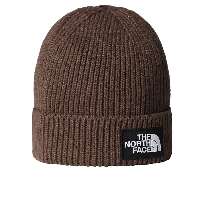 Czapka unisex The North Face Logo Box Beanie 0A8CHE1OI1 - brązowa
