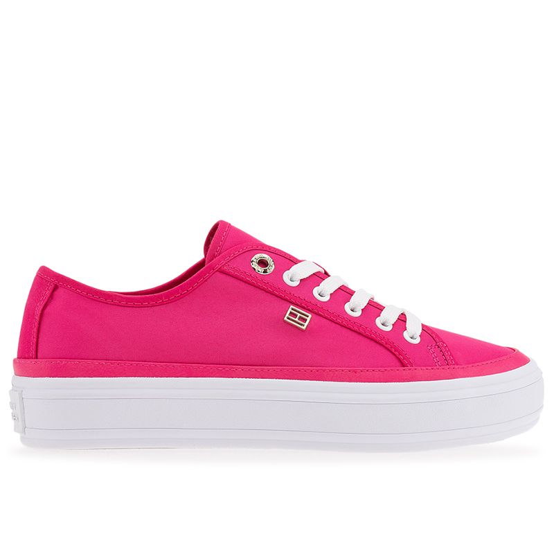 Buty Tommy Hilfiger Essential Vulcanized Canva FW0FW07459-T1K - różowe