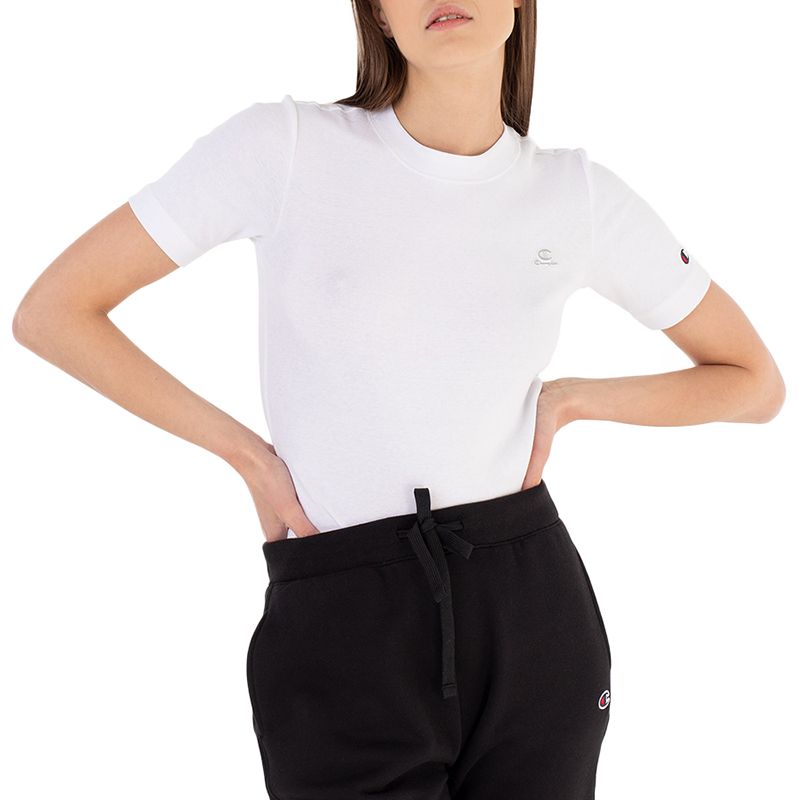 Koszulka Champion Crewneck 115932-WW001 - biała