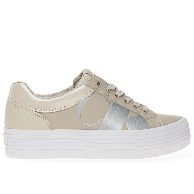 Buty Calvin Klein Bold Vulc Flatform Low Leather NBS MET YW0YW01414-02X - beżowe
