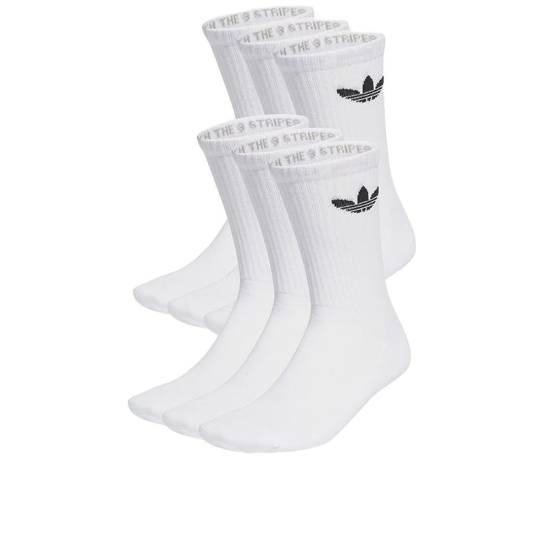 Skarpetki adidas Originals Trefoil Crew Socks 6 Pairs IJ5619 - białe