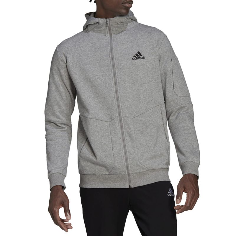 Bluza adidas Essentials 4 Gameday Full-Zip Hoodie HE1806 - szara