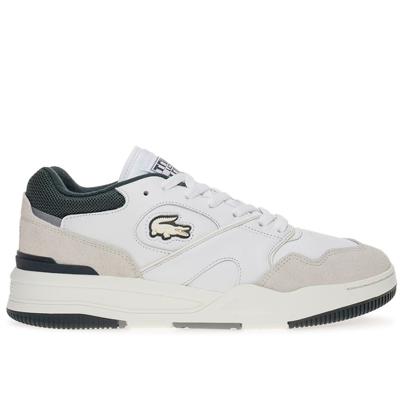 Buty Lacoste Lineshot Mesh Collar Leather Trainers 746SMA0088-1R5- białe