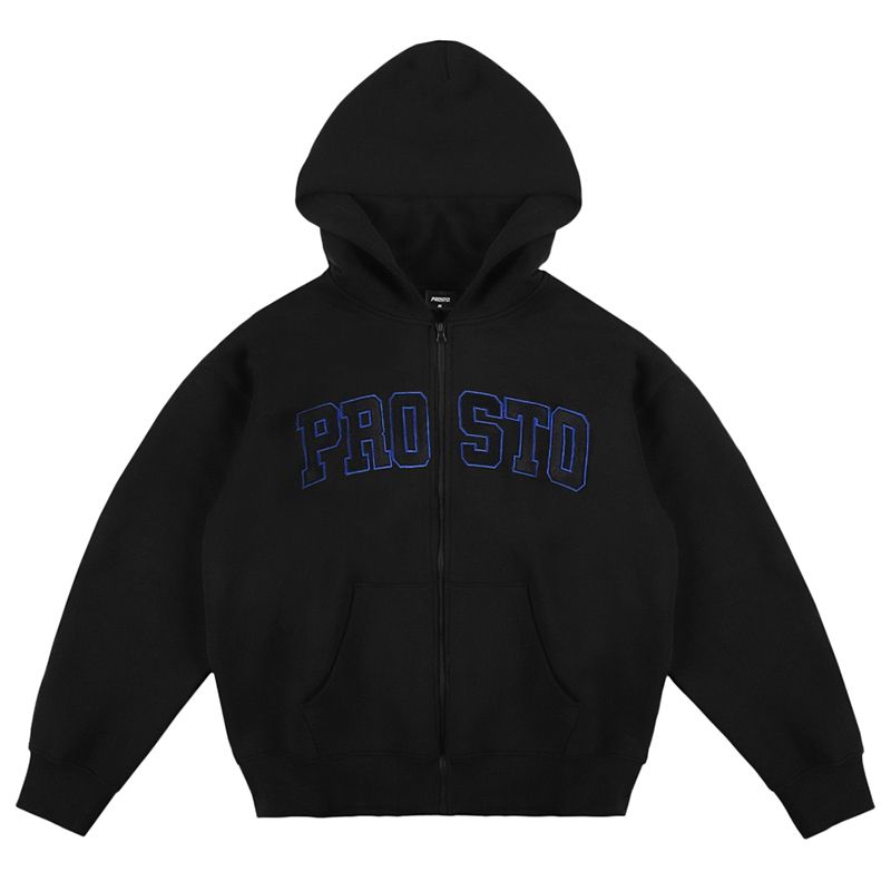 Bluza męska Prosto Zip Hoodie Axel KL251MSWE2181 - czarna