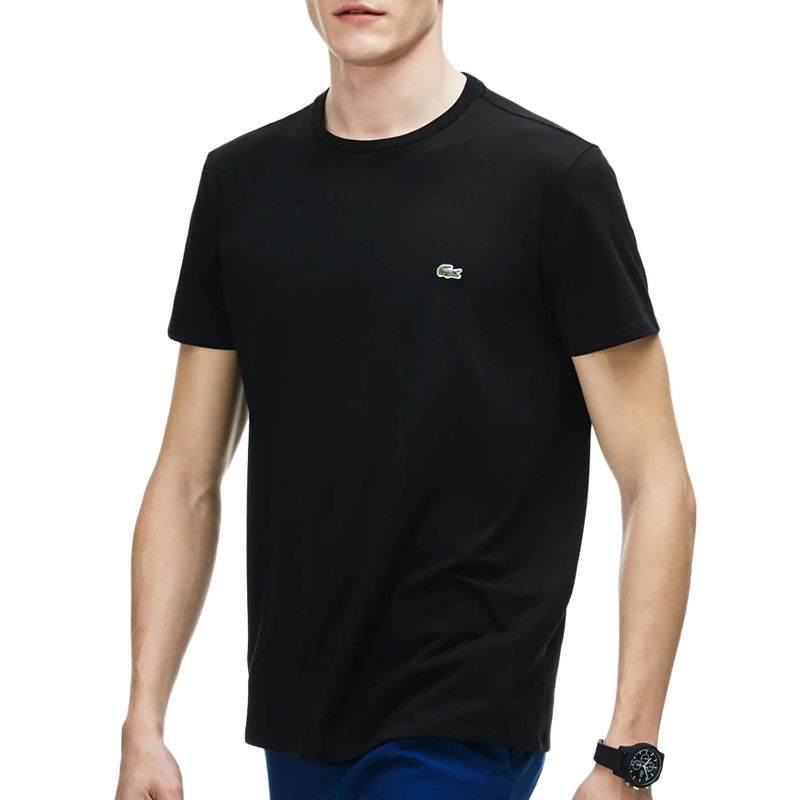 Koszulka męska Lacoste Crew Neck Pime Cotton Jersey TH6709-031 - czarna