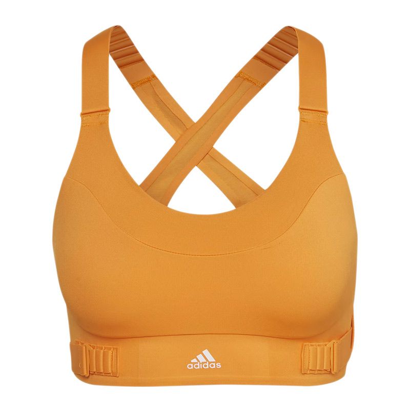 Biustonosz sportowy adidas Fastimpact Luxe Run High-Support HC5439 - pomarańczowy