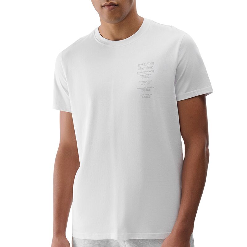 Koszulka męska 4F RSS24TTSHM253610S - biała