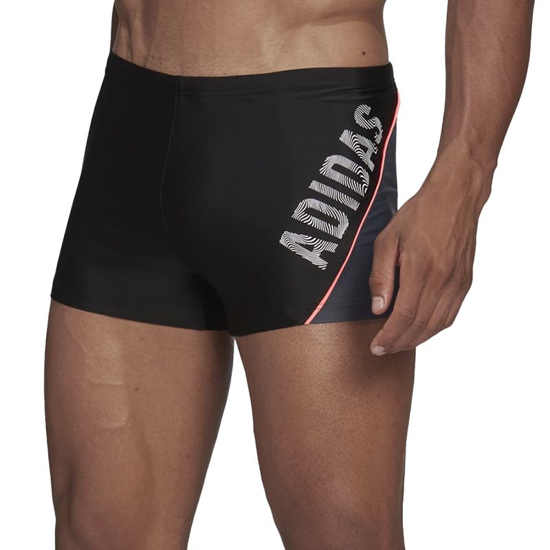 Kąpielówki adidas Wording Swim Boxers HA0324 - czarne