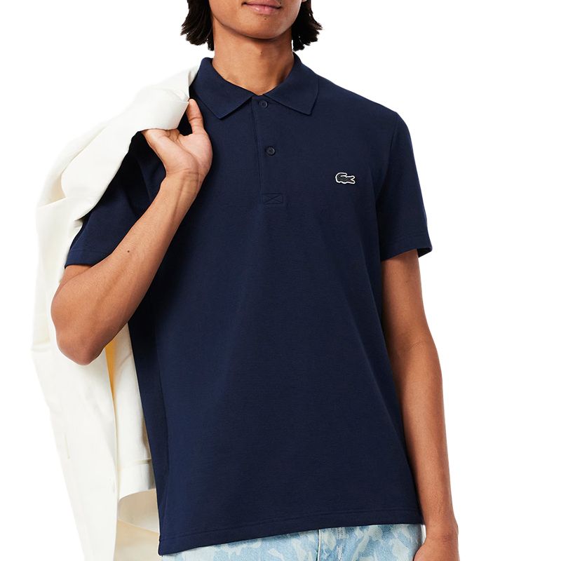 Koszulka Lacoste Regular Fit Cotton Blend Polo DH5522-166 - granatowa