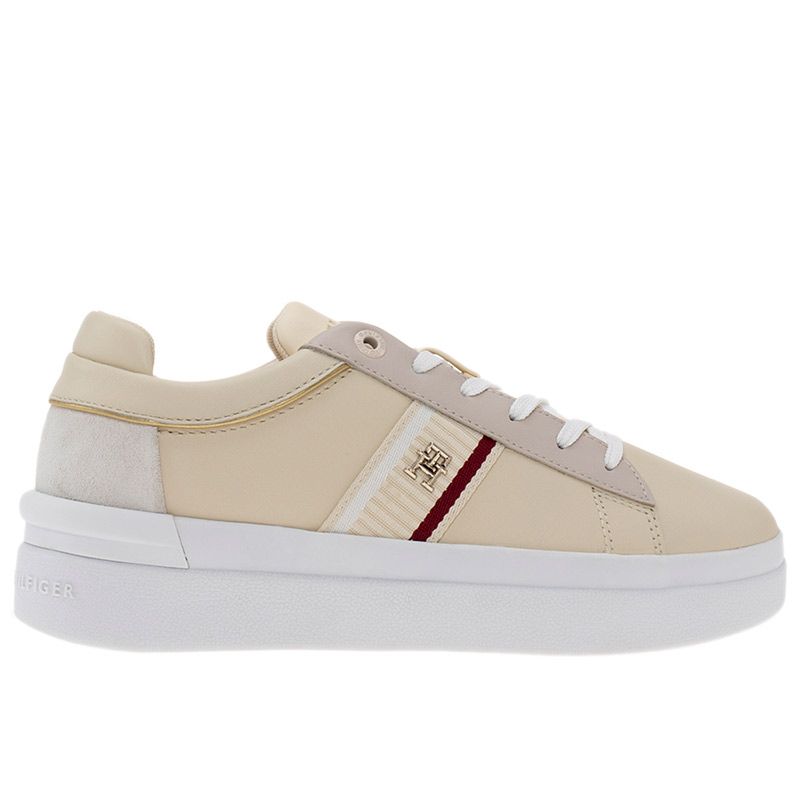Buty Tommy Hilfiger Corp Webbing Court Sneaker FW0FW07387-AA8 - beżowe