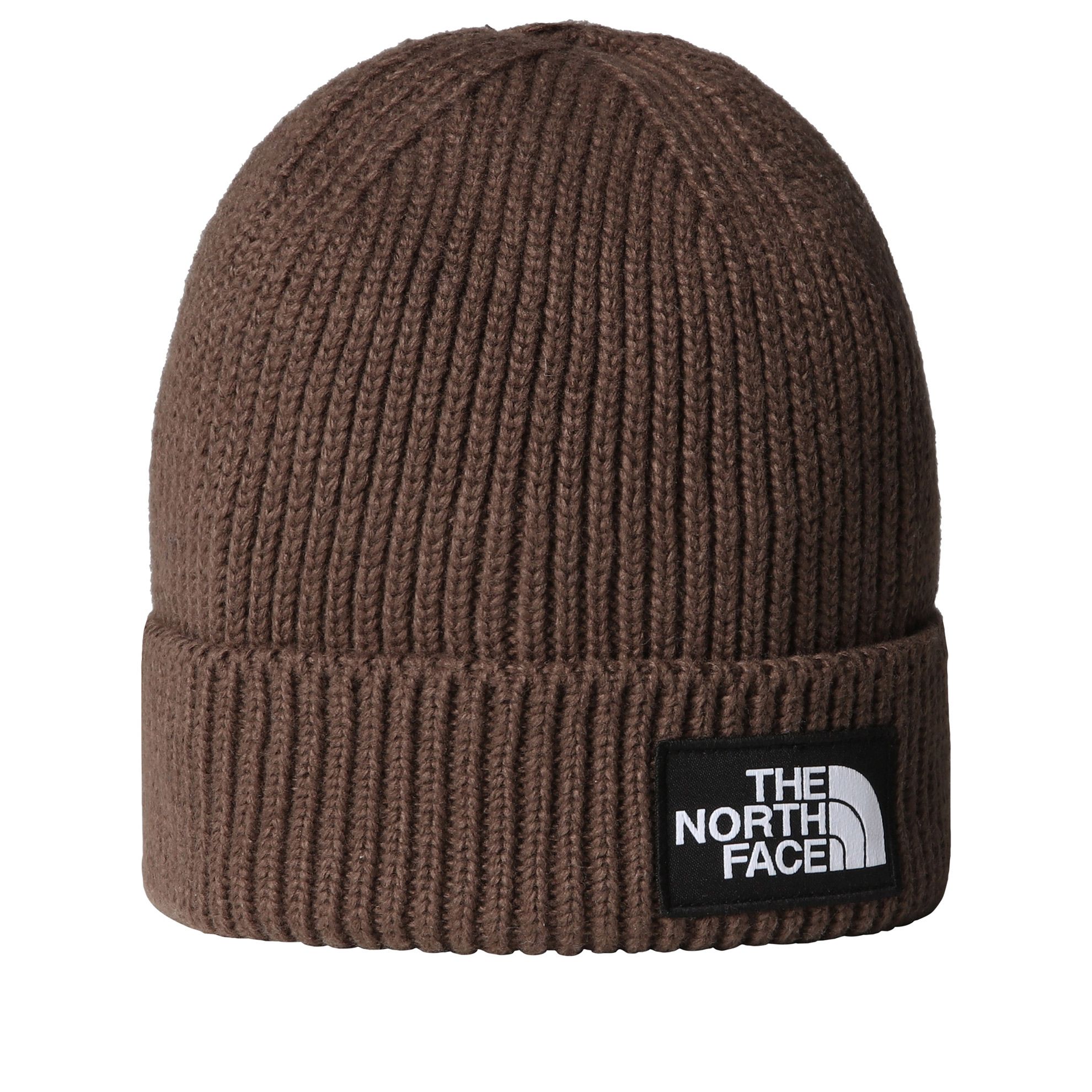 Czapka unisex The North Face Logo Box Beanie 0A8CHE1OI1 - brązowa Uniwersalny - Uniwersalny
