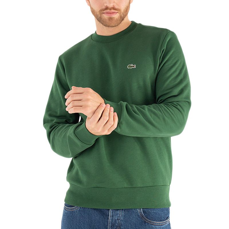 Bluza Lacoste Organic Brushed Cotton Sweatshirt SH9608-132 - zielona