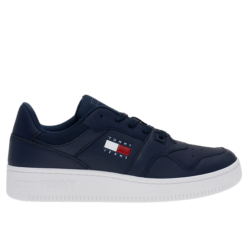Buty Tommy Jeans Retro Basket EM0EM00955-C87 - niebieskie