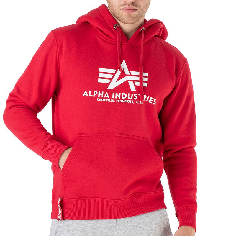Bluza Alpha Industries Basic Hoody 178312328 - czerwone