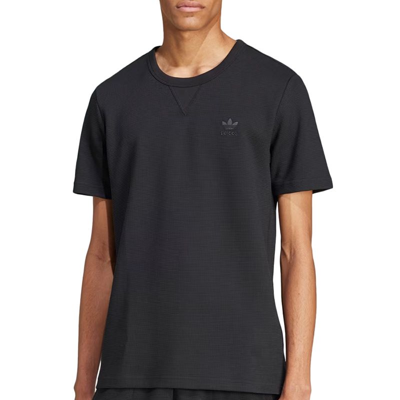 Koszulka męska adidas Originals Trefoil Essentials Waffle IW5804 - czarna