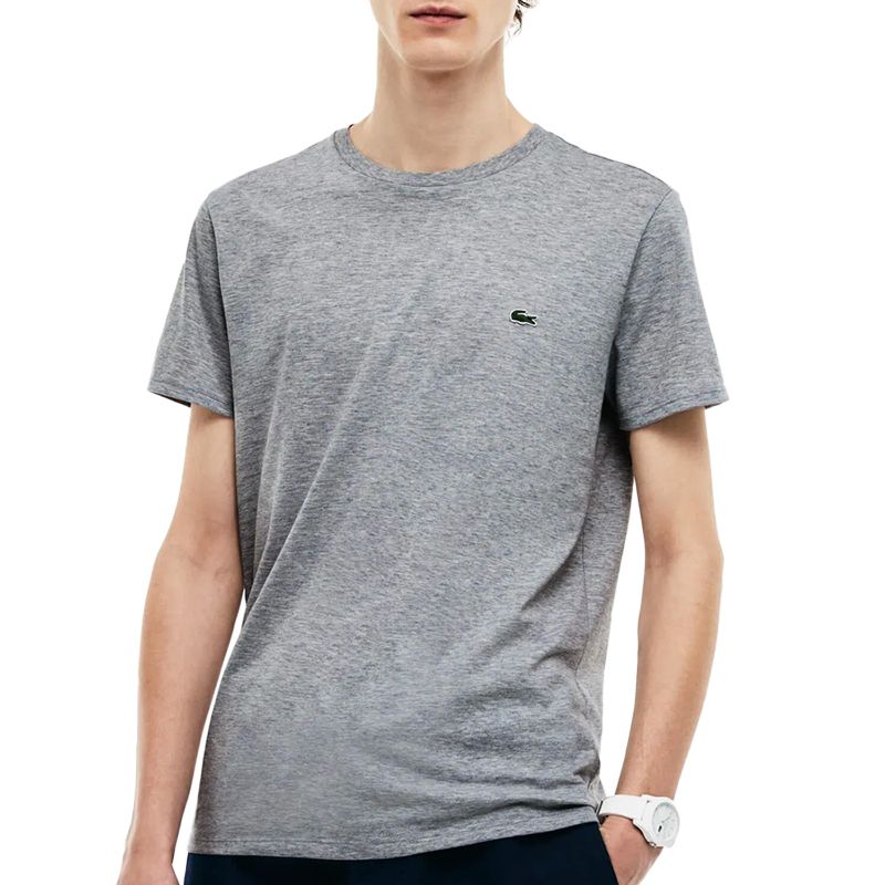 Koszulka męska Lacoste Crew Neck Pima Cotton Jersey TH6709-CCA - szara