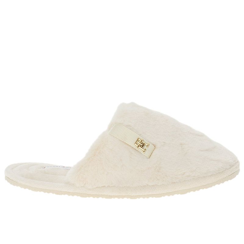 Klapki Tommy Hilfiger Comfort Home Slipper FW0FW08138-YBH - białe