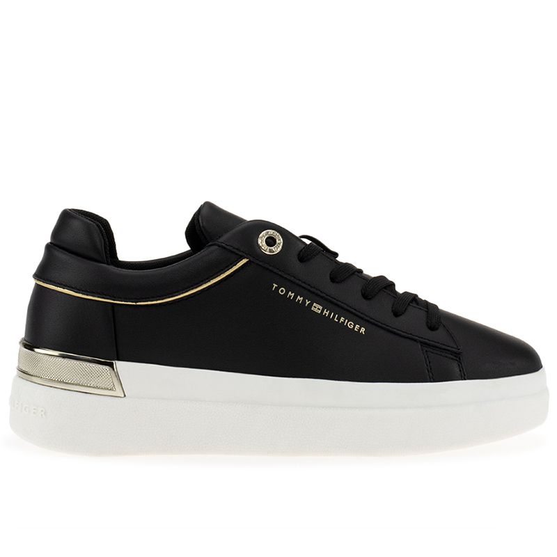 Buty Tommy Hilfiger Lux Metallic Cupsole FW0FW07030-BDS - czarne