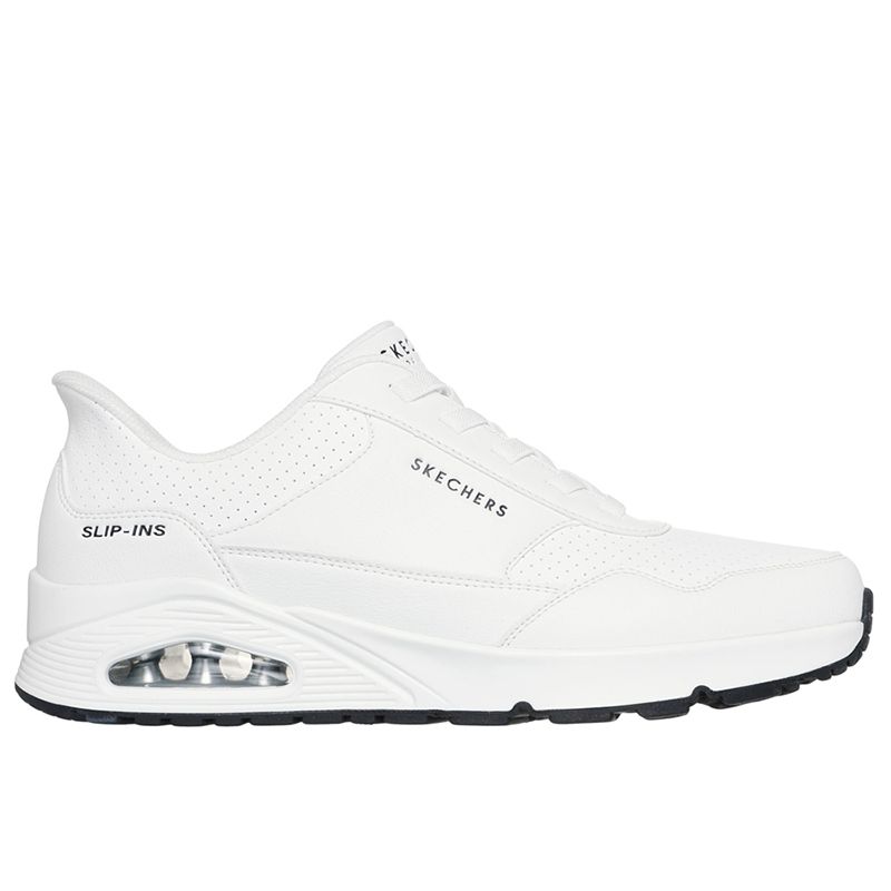Buty męskie Skechers Slip-ins: Uno Banksia Luxe 183023WHT - białe
