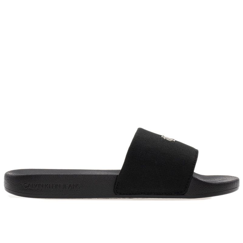 Klapki Calvin Klein Slide Monogram Hardware YW0YW01713-0GJ - czarne